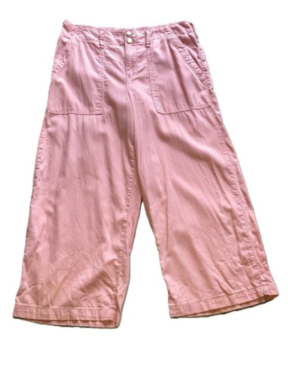 SEVEN7 Pink Denim Wide Leg Cropped Jeans – Women’s Size 8